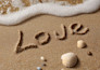 create custom sandwriting ai art on a beautiful beach